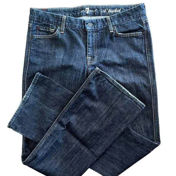 7 for mankind A pocket size 31 blue jeans - Picture 3 of 7